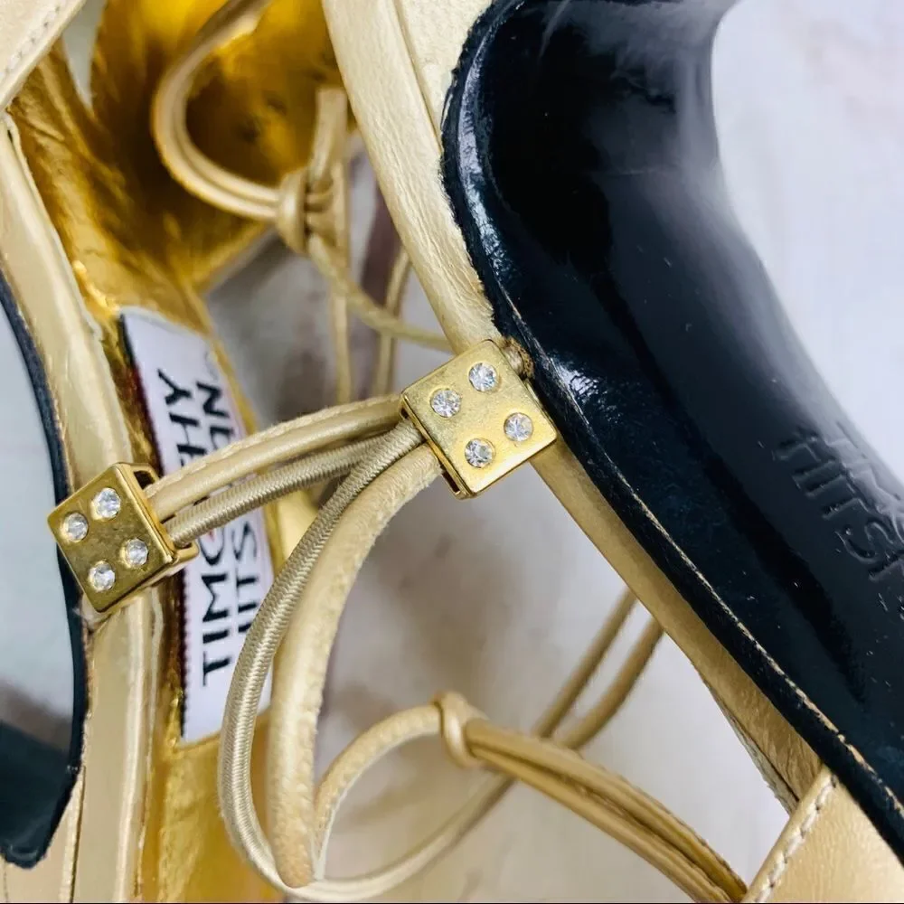 Timothy Hitsman | gold heel mules 6.5